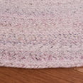 thumbnail image 3 of SAFAVIEH Braided Lyla Solid Polyester Reversible Area Rug, Pink/Gray, 6' x 6' Round, 3 of 11