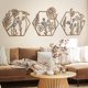 thumbnail image 1 of Decoración de pared Peryiter con forma de flor metálica, 3 unidades, para interiores y exteriores, 1 of 6