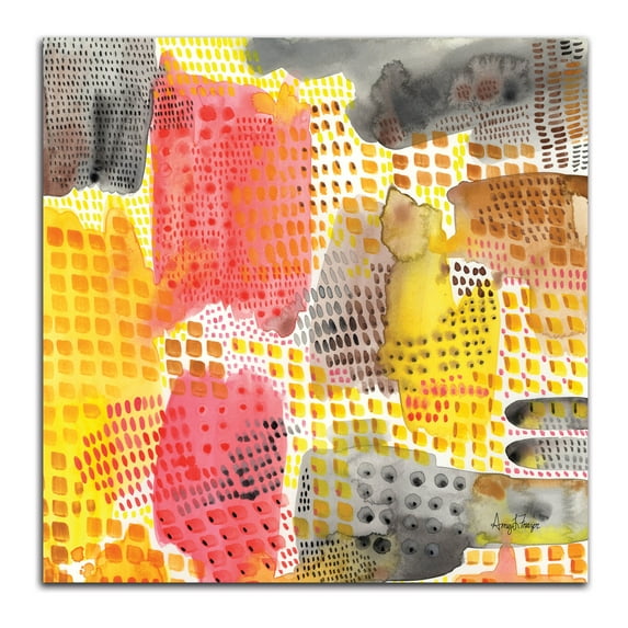 Gango Home Decor Modern Abstract Pattern by Amy Frazer (Printed on Paper); One 16x16in Fine Art Paper Giclee Print