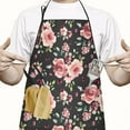 thumbnail image 2 of Pioneer Flower Floral Print Pattern Apron-Garden Aprons for Women with Pockets-Cotton Linen Waterproof Kitchen Cooking Gardening Aprons Adjustable for Kitchen,Cooking,BBQ and Salon 33x27 Inch, 2 of 7