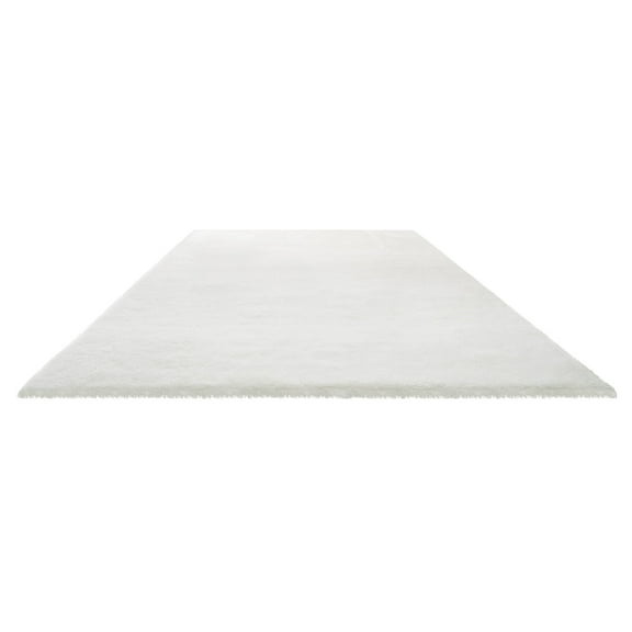 KFFKFF Indoor Plush Area Rugs, 8 x 10 ft Soft Carpet, Furry Shag Rugs for Living Room, Bedroom, Sunroom, Modern Home Decor, Non-Shedding, Non-Woven, Slip-Resistant, Ivory White