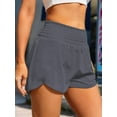 thumbnail image 4 of Women'S Athletic Shorts High Waisted Running Shorts Pocket Sporty Short Gym Elastic Workout Shorts Dark Gray XXXL, 4 of 5