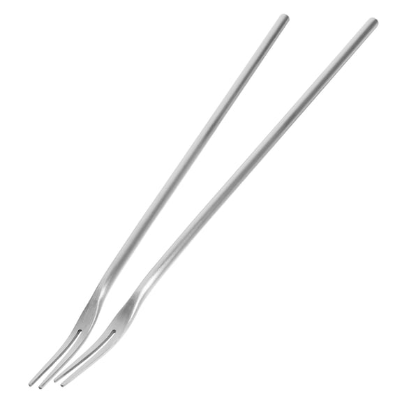 BESTOYARD Fork for Fruit Silver 2Pcs 8.9In Long Handle Stainless Steel