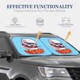 thumbnail image 4 of Haiem Sushi Salmon Surfing Windshield Sun Shade: Universal Foldable 2-Piece Car Front Window Sunshade - Blocks Uv Rays, And Reduces Heat,Essential Car Accessory Large, 4 of 7