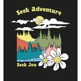 thumbnail image 2 of Positive Vibes Cloudy Forest Landscape Seek Adventure Seek Joy Long Sleeve Adult Hooded Sweatshirt-XS-Black, 2 of 3