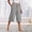 Gray women plus size capri pants a1, variant on Women Plus Size Capri Pants with Pockets Elastic Waist Loose Casual Lounge Yoga Travel Trousers Summer Beach Work Cropped Pants, Blue 2XL