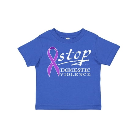 

Inktastic Stop Domestic Violence-purple Ribbon Gift Toddler Boy or Toddler Girl T-Shirt