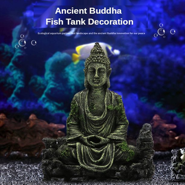 Fish Tank Buddha Statue Decorations Aquarium Ornament Decorating Cave
