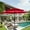 Red, variant on 9FT Patio Umbrella, Outdoor Table Umbrella With Air Vents, Crank, Push Button Tilt, 3-tier Outdoor Terrace Umbrella For Garden, Deck, Backyard, Pool
