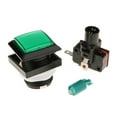 thumbnail image 4 of Arcade Square Shape LED Illuminated Push Button With Switch For Gaming Machine Consoles Repair Parts 12V Lamp 33mm - Green, 4 of 7