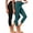 66# 2Pack:Black+Dark Green, variant on NELEUS ButterSoftFlex Womens High Waist Capri Legging for Yoga Workout Athletic Cropped Pants with Waistband Pocket,Black Pinkish Purple,US Size L