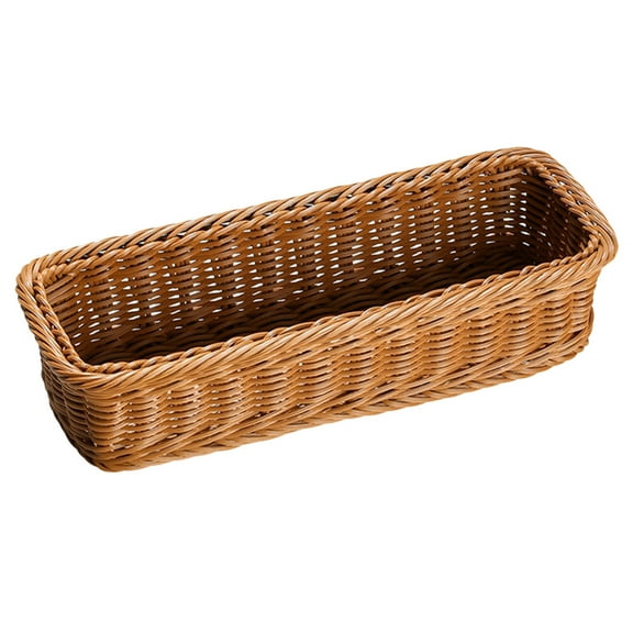 FUEENIRVA Rustic Style Imitation Rattan Storage Basket Kitchen 1Pcs
