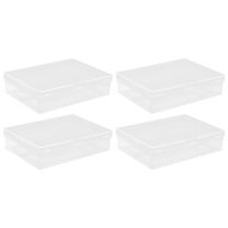 KALLORY 4pcs Clear Playing Card Case Small Card Deck Case Playing Game Card Storage Box Holder