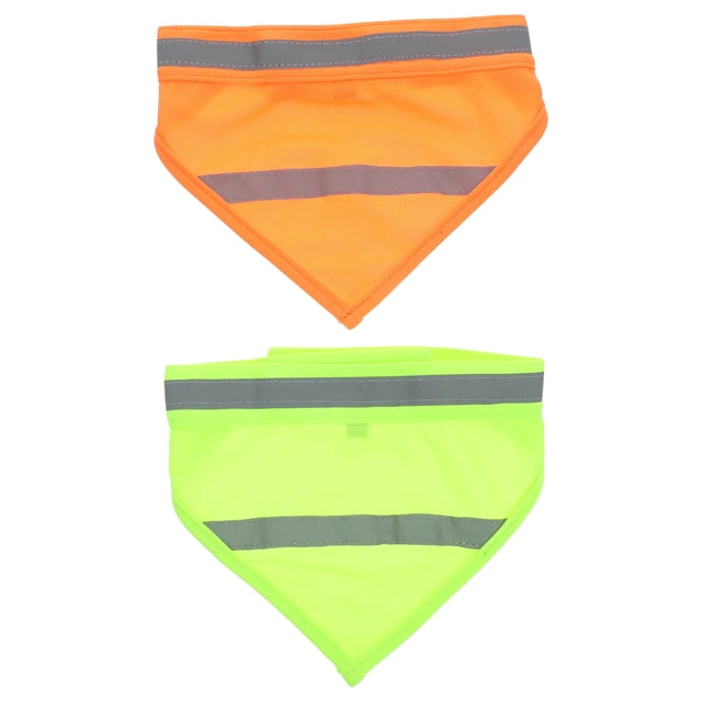 Miangastore Dog Reflective Safety Scarf Polyester 2Pcs 16.5x6.5In Triangular