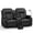 Black, variant on ScrapeMaster Oversized Loveseat Recliner, with Storage Console, Recliner Chair with USB Ports, 2 Cell Phone Holders, Cup Holder, Loveseat Couch for Living Room