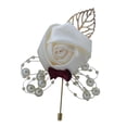 thumbnail image 3 of Ramo de novia para novio, para hombre y mujer, con rosas artificiales, para boda. blanco, 3 of 6
