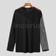 thumbnail image 1 of INCERUN Hombres Panel De Malla De Moda De Punto Diseño De Perspectiva Camisetas De Manga Larga Gao Jiahui  unisex, 1 of 2