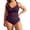 Wine, variant on Womens Plus Size Swimsuit Retro Full Coverage Bathing Print Spaghetti Strap Black L