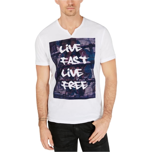 Camiseta gráfica Live Fast Live Free INC color blanco extragrande