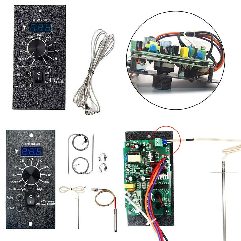 YAOAWE Upgraded Digital Thermostat Controller Kit Replacement for Traeger  Wood Pellet Grills, with RTD Temperature Probe Sensor 