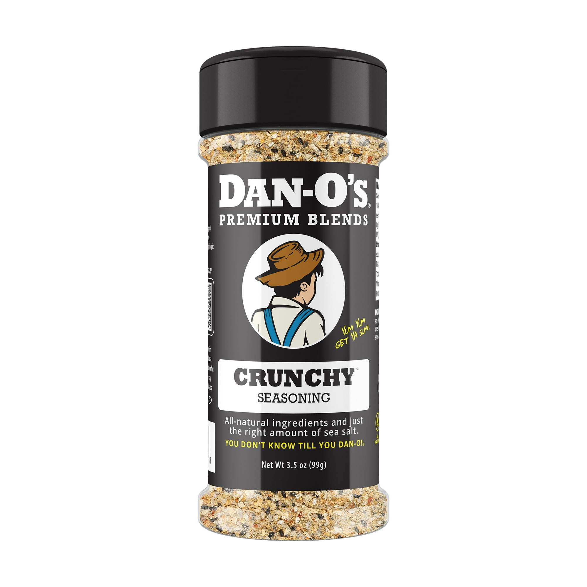 Dan-O's Crunchy All-Purpose Seasoning - Great for Cooking & Grilling - 3.5 oz Small Bottle