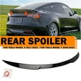 thumbnail image 3 of ALLTIMES Rear Spoiler Tail Wing, for Tesla Model 3 2017-2023, for Tesla Model Y 2020-2023, ABS, Gloss Black or Carbon Fiber Look, Spoiler Trunk Lip with Adhesive Tape, 3 of 8