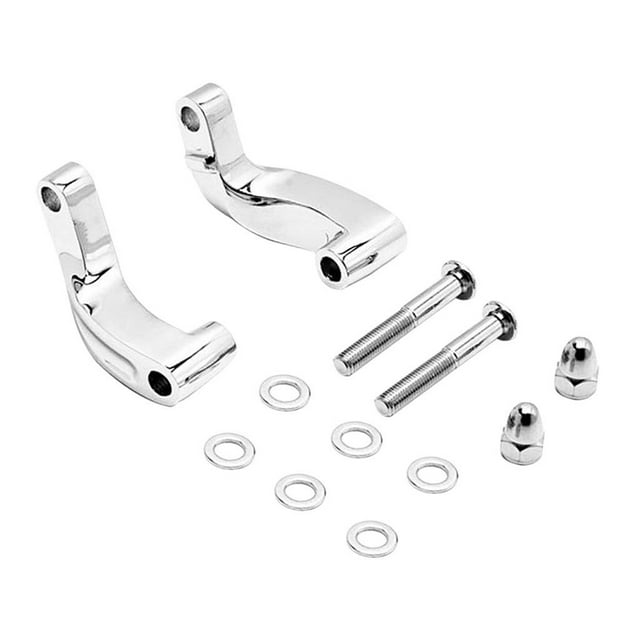 Extensores de montaje para espejos retrovisores de motocicleta, adaptadores CNC Plata