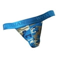 thumbnail image 1 of Calzoncillos tipo bóxer de camuflaje para hombre Amungsaktiv, estilo bikini de cintura baja Azul, 1 of 9
