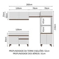 thumbnail image 3 of Cocina Integral Completa Modular Madesa Reims 260cm Blanco, 3 of 5
