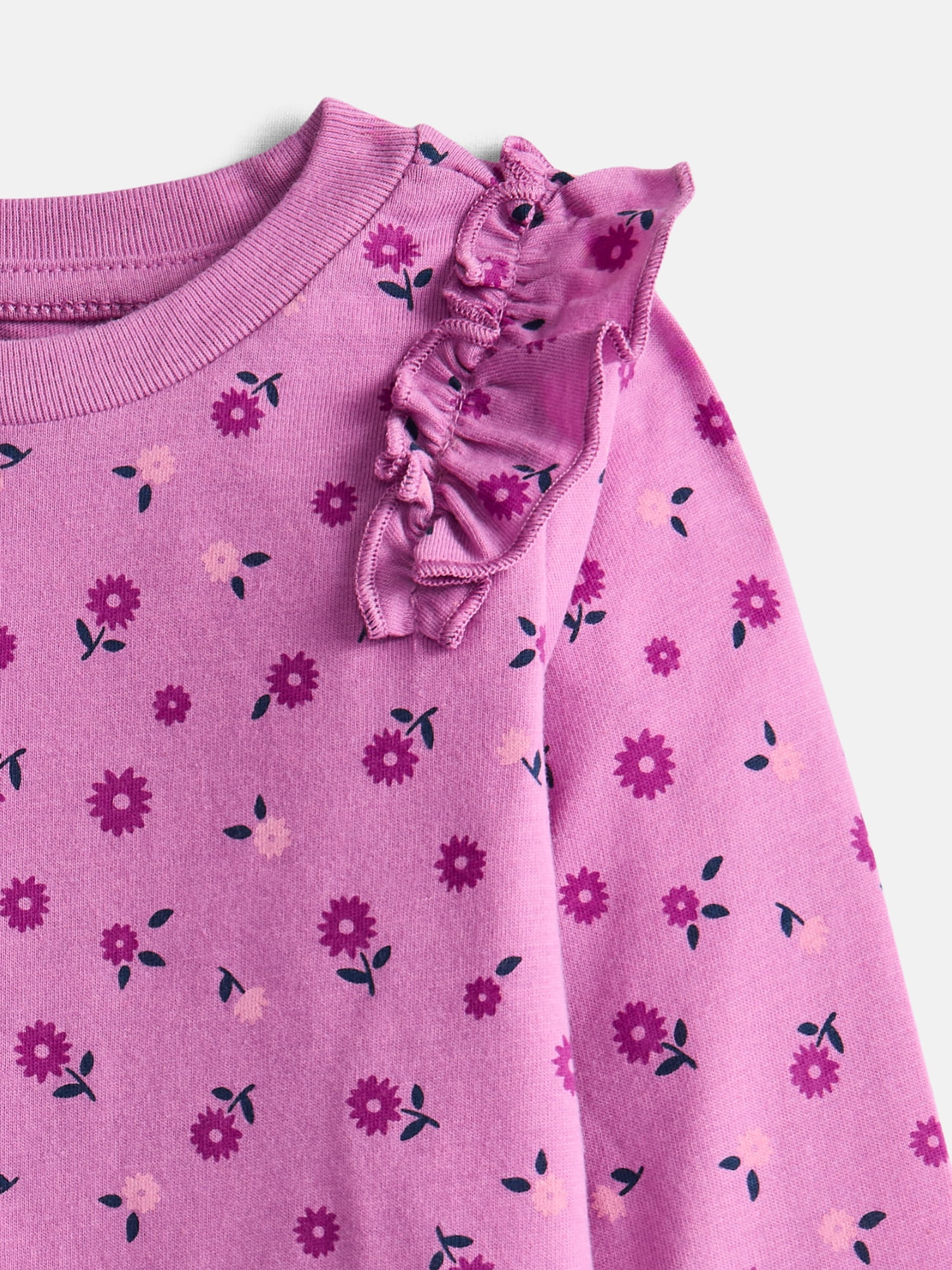 Wonder Nation Baby Girls Mix and Match Outfit Set, 4 Piece, Sizes 0-24 Months