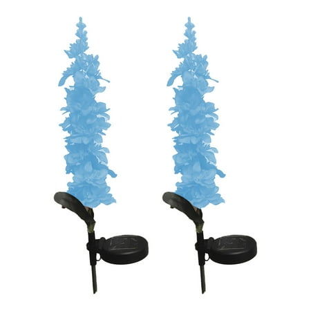 

2 Pack Solar Lights Garden Decor Simulated Violet Hyacinth Corridor Courtyard Lawn Patio Access