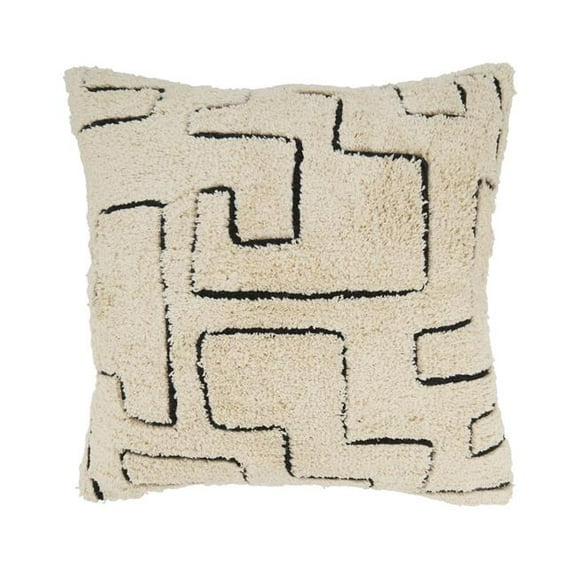 Geometric Splendor Tufted Throw Pillow Cover