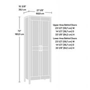 Sauder Two-Door Storage Cabinet, Blade Walnut Finish