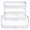 White, variant on 4 Pack Clear Zipper Pouches, Hard Shell Cosmetic Makeup Organizer Bags, Travel Toiletry and Diaper Bag Organizers, Toy Storage Cases, Pink, M+3S