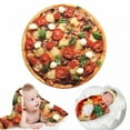 thumbnail image 5 of AUQ Throw Blanket,Whimsical Pizza Shape Burrito Blanket,Soft Snuggle Blanket Throw Blankets,Style1,120*120cm, 5 of 6