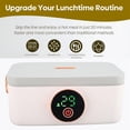 thumbnail image 3 of Electric Lunch Box, USB Rechargeable Food Warmer with Stainless Steel Container Heated Lunch Box Portable Food Heater for Work and Travel Use, 3 of 5