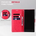 thumbnail image 5 of Wallet Case for Google Pixel 9 Pro XL,PU Leather Wallet Flip Kickstand Case [Magnetic Closure] [Wrist Strap] [Card Slots Holder] Embossed Butterfly & Flower Case for Women Girls,Rose, 5 of 9