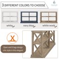 thumbnail image 5 of Console Table, Narrow Sofa Entry Table with 3-Tier Open Storage Spaces & "X" Legs, Pine Wooden Table Hallway Table Entry Table Entryway Shelf for Living Room, White Wash, 5 of 7