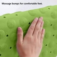 thumbnail image 6 of Kbndieu Fan Shaped Shower Mat Non-Slip Bath Mat for Tub and Shower Stall, Machine Washable Bathtub Mat with Drain Holes, Suction Cups for Stand Up Showers, Bathroom Essentials (Green), 6 of 6