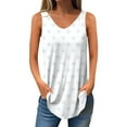 thumbnail image 1 of Yanlir Blouse Sans Manches à Col Rond Décontractée pour Femmes, Hauts Unis pour Dames, Tunique Ample d'Été, Mode Basique Douce (Bleu Ciel1,m), 1 of 5