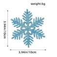 thumbnail image 3 of Christmas Light Blue Snowflake Ornaments Plastic Glitter Ornaments for Winter Christmas Tree Decorations Varies Craft Snowflakes/ Snowflake Ornament Bu2, 3 of 7