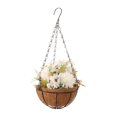 thumbnail image 1 of Corona de cesta de flores para puerta delantera, corona de primavera, señal de bienvenida de , colgador de puerta de flores de seda, corona, 1 of 9