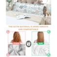 thumbnail image 3 of Aqua Teal Coastal Pillow Cases Body Size, Smooth Satin Pillowcase for Hair and Skin, Summer Beach Starfish Coral Nautical Decorative Cooling Bed Pillow Covers with Zipper, 20x54 Inches, 3 of 5