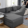 thumbnail image 2 of Fundas de sofá en forma de L para proteger a mascotas y niños, protección total de muebles con funda de chaise seccional súper elástica, que garantiza que no se deslice con parte inferior elástica, 2 of 5