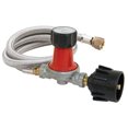 thumbnail image 1 of Bayou Classic 30 PSI Adjustable Regulator w/ 48 In Outdoor Cooker Propane Hose, 1 of 2