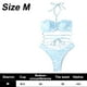 thumbnail image 2 of Traje de baño de dos piezas para mujer Traje de baño bikini con estampado de rayas, 2 of 5