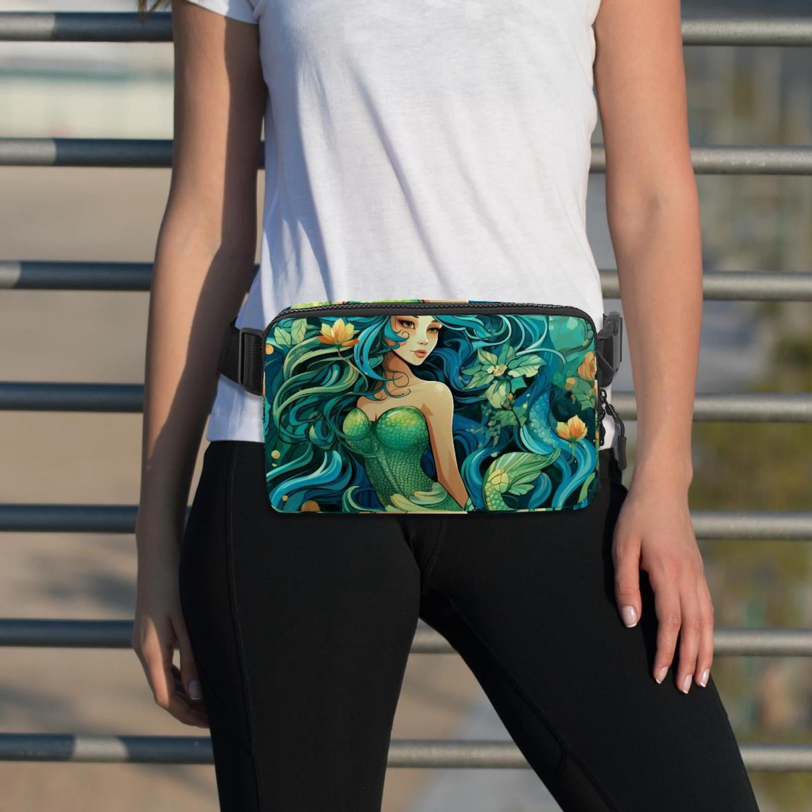 Mermaids Crossbody Bag Waist Pack Waist Bag Lightweight Adjustable with Extension Strap Unisex Fanny Pack