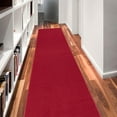 thumbnail image 2 of Sweet Home Stores Machine Washable Non-Slip Rubberback Solid 3x12 Runner Rug, 2'7" x 12', Red, 2 of 14
