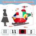 thumbnail image 3 of Costway Papá Noel Inflable Volando en Helicóptero Decoración de Navidad Hinchable 150 cm, 3 of 10