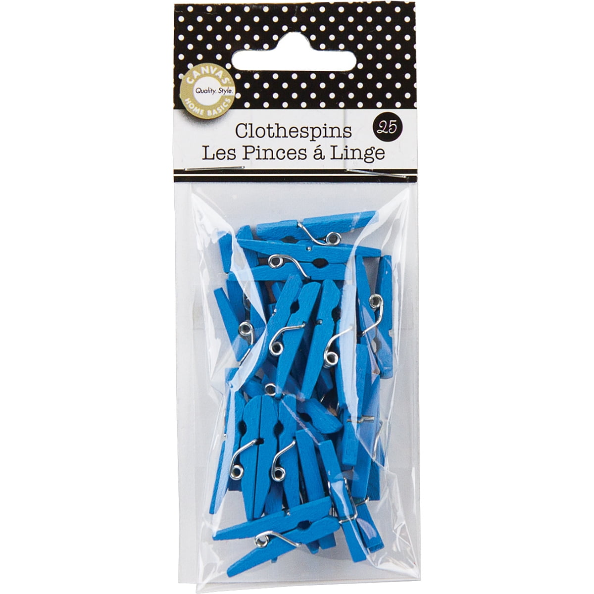 Mini Clothespins 1" 25/PkgTurquoise